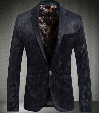 Blazers For Men - Brilliant Luxury Black Velvet Gentlemens Blazer